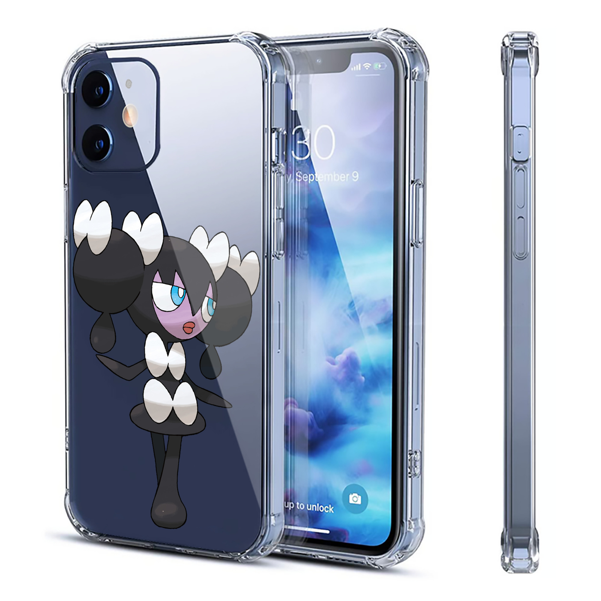 （画像用） ポケットモンスター Pokémon 【iPhone 12シリーズ対応】透明スマホケース（クリアソフトケース）